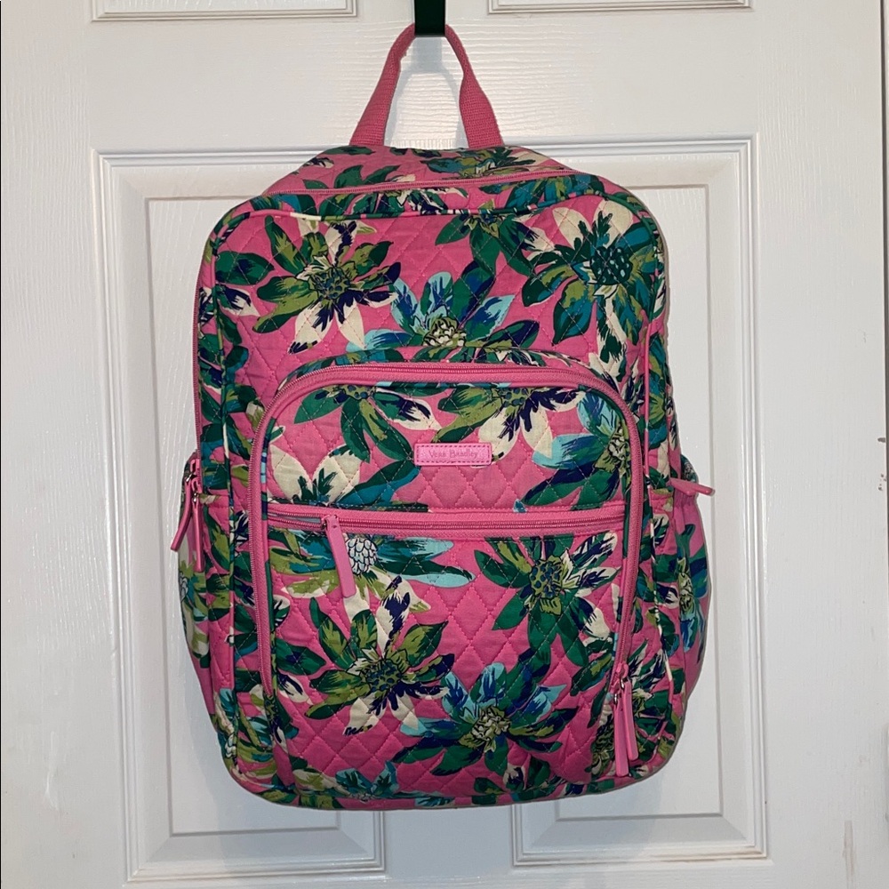 Vera Bradley Pink and Green Floral type Backpack